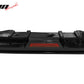 2023-2025 Honda Accord IK Style Gloss Black 3PC Rear Diffuser w/ LED