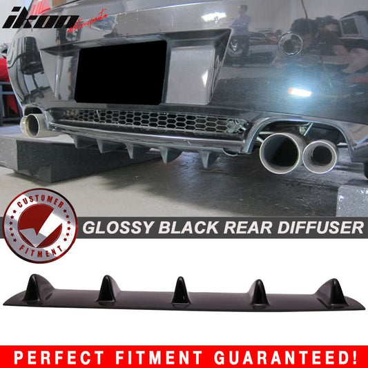 2003-2008 BMW Z4 E85 5 Fins Gloss Black Rear Bumper Diffuser ABS