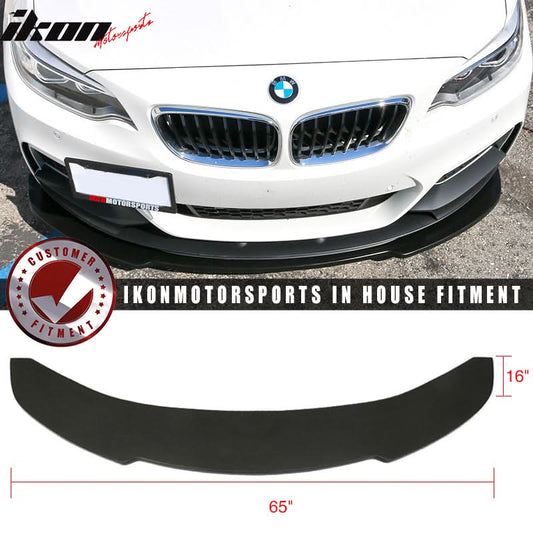 Universal V1 Style 65" x 16" Car Front Lip Spoiler Splitter PU