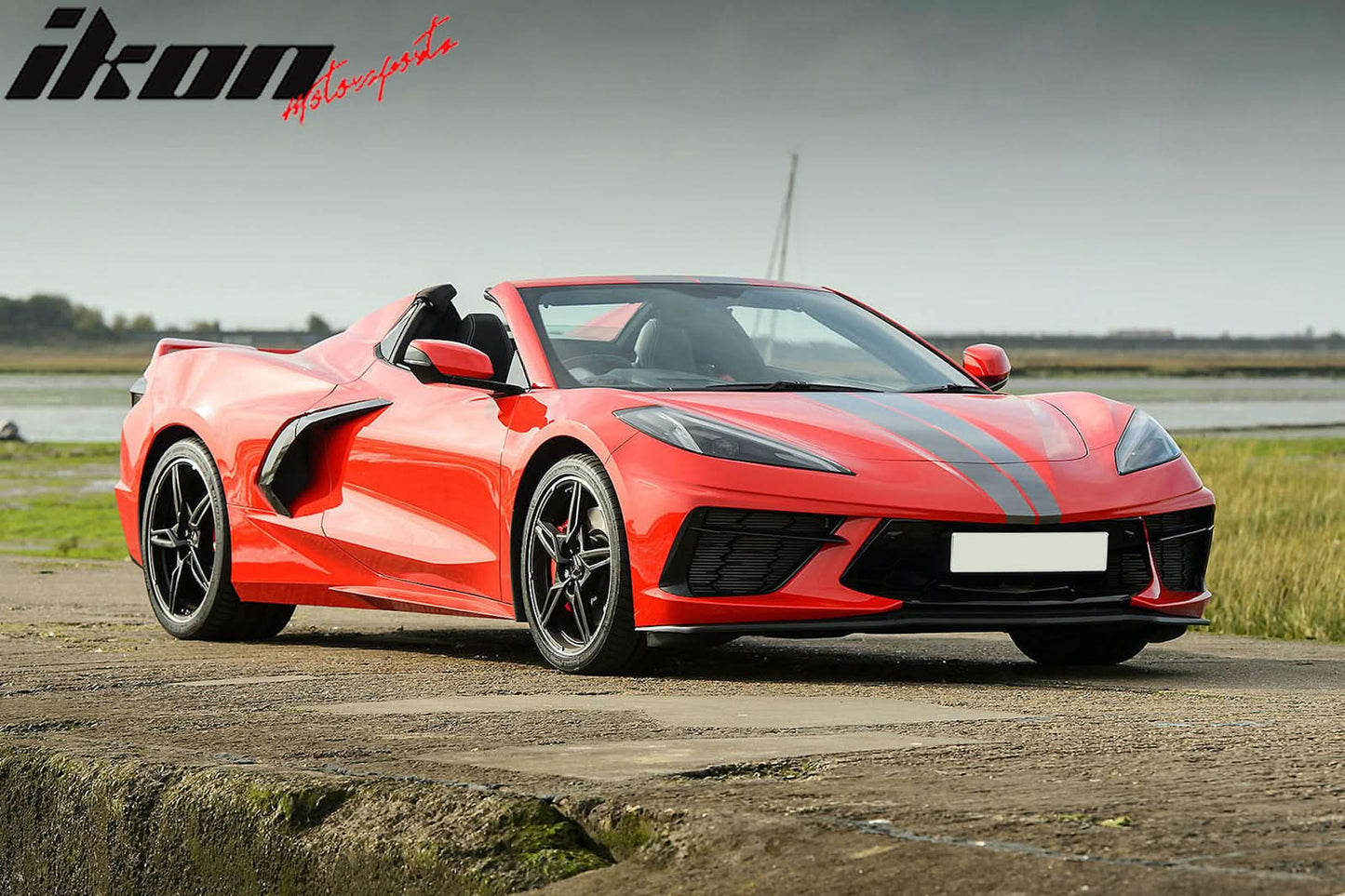 2020-2025 Chevy Corvette C8 Z51 Texture Black Front Bumper Lip PP