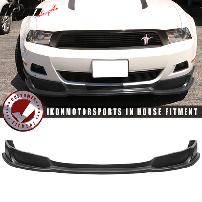 2010-2012 Ford Mustang V6 Unpainted Black Front Bumper Lip PU