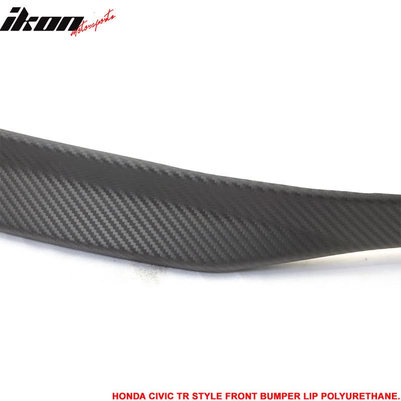 1999-2000 Honda Civic TR Unpainted Black CF Style Front Bumper Lip PU