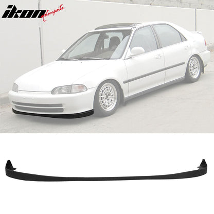 1992-1995 Honda Civic Sedan 4-Door Unpainted Black Front Bumper Lip PU