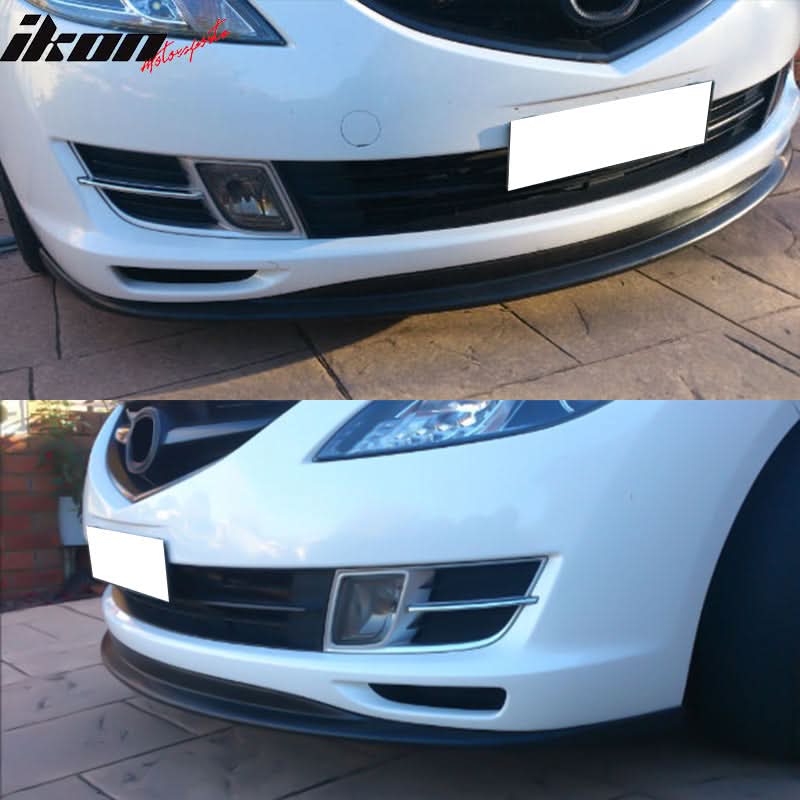 2009-2011 Mazda 6 DS Style Unpainted Black Front Bumper Lip PU Sedan