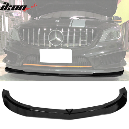 2014-2016 Benz C117 CLA Class Revo Style Gloss Black Front Bumper Lip