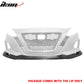 2019-2022 Nissan Altima IKFM Style Front Bumper Lip Unpainted PU