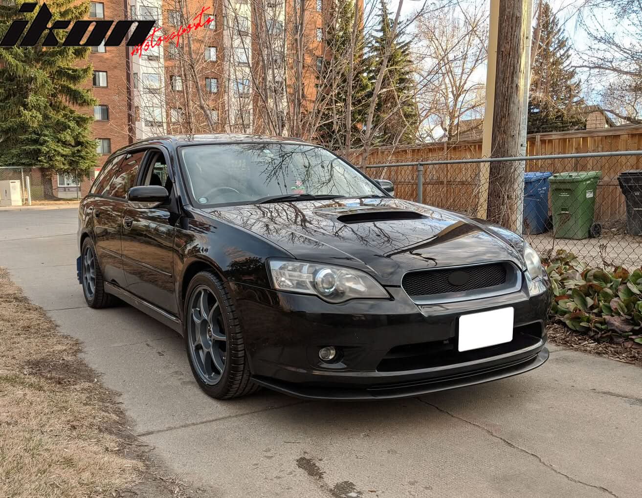 2005-2007 Subaru Legacy STI Style Unpainted Black Front Bumper Lip PU