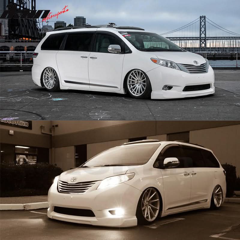 2011-2017 Toyota Sienna CK Style Front Bumper Lip Spoiler PU