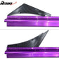 Universal 4PC Carbon Fiber Print Canards PU Front Bumper Lip Splitter