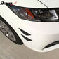 Universal 4PC Black Carbon Fiber Print Front Lip Splitter Canards Fin