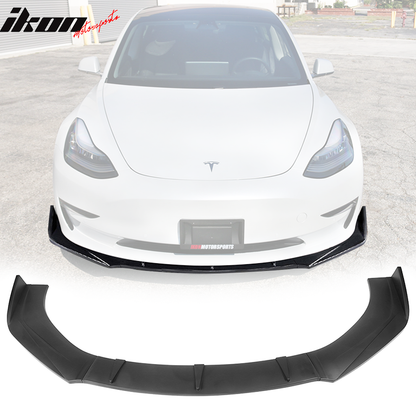 Universal Valance Front Bumper Lip Splitter Chin Spoiler 3PC PP