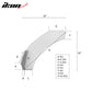 Universal 2PC Carbon Fiber Print Front Bumper Lip Splitter