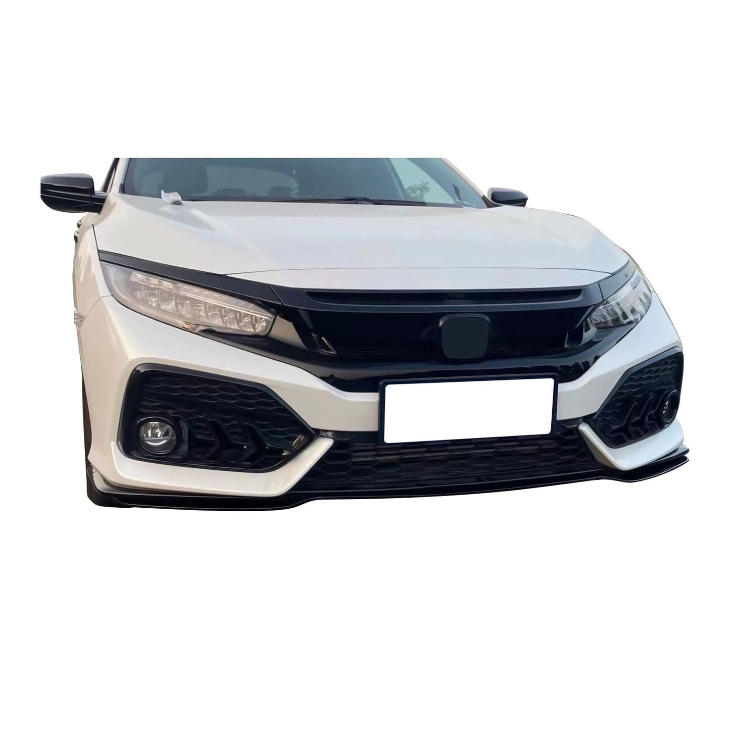 2017-2021 Honda Civic Hatchback HFP Style Front Bumper Lip PP 3PCS