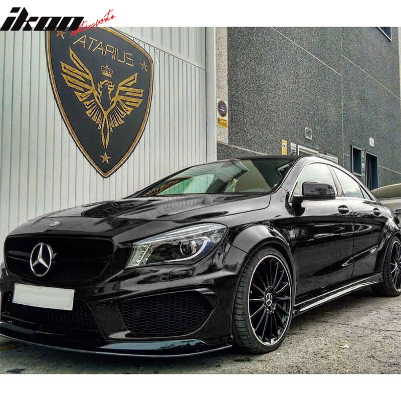 Fits 14-16 Benz CLA Class Front Splitter w/ Hardware PP & NEO Rods