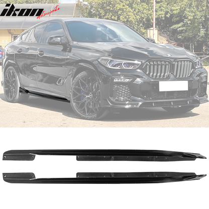 2020-2023 Bmw G06 X6 M Sport Ikon Side Skirts pp Carbon Fiber Print