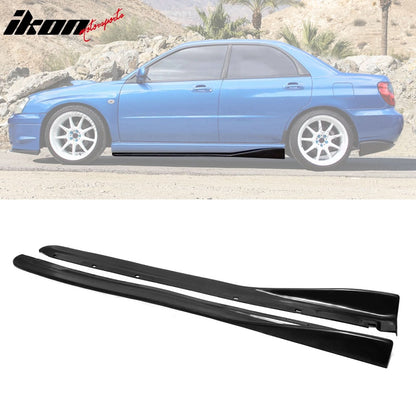 Side Skirts 70" x 5" CS Style PU Unpainted BlackÂ Rocker Panel Splitter