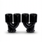 BMW 2/3/4 Series G42 G20/G21 G23 Black Stainless Steel Dual Muffler Tip (2019+)