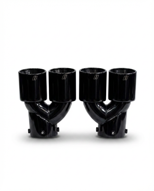BMW 2/3/4 Series G42 G20/G21 G23 Black Stainless Steel Dual Muffler Tip (2019+)