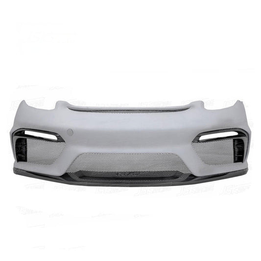GT4 Style Half Carbon Fiber Front Bumper for Porsche Cayman 981 13-15
