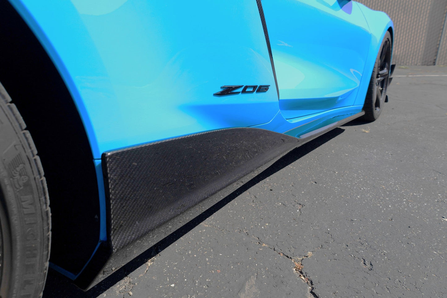 Chevrolet Corvette C8 Z06/ E Ray/ ZR1/ Grand Sport Carbon Fiber Side Rocker Extensions/ Side Skirts