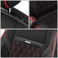 Diamond Stitch Mesh Front Row Seat Covers - Black/Red