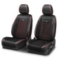 Diamond Stitch Mesh Front Row Seat Covers - Black/Red