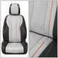 Touring Style Front Row Seat Covers Set - Black/Grey