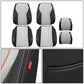 Touring Style Front Row Seat Covers Set - Black/Grey