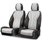 Touring Style Front Row Seat Covers Set - Black/Grey