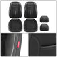 Voris Style Front Row Seat Covers Set - Black