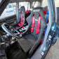Purple Bull Boost Adjustable Racing Lowered Ultra Max Bucket Seat with Slider Rails