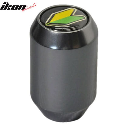 Gunmetal M12X1.75MM Thread MT Manual MUG Gear Shift Knob BD Emblem