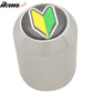 Silver M8X1.25MM MT Manual MUG Gear Shift Knob & BD Logo Badge Emblem