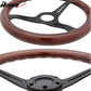Wood Grain 6-Bolt Wooden Steering Wheel 350MM Trim Horn Button