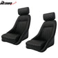 Pair Classic Bucket Single Seat With Slidersin Black Faux Leather PU
