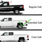Fits 07-18 GMC Sierra 1500 Textured 69in Side Step Running Board