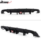 2015-2023 Dodge Charger Black Rear Bumper Diffuser Red Brake Light PP