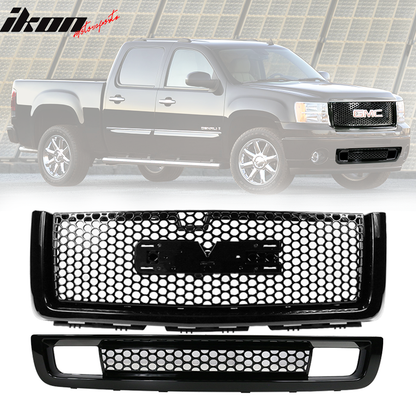 2007-2013 GMC Sierra 1500 Denali Upper Grille Lower Bumper Grille ABS