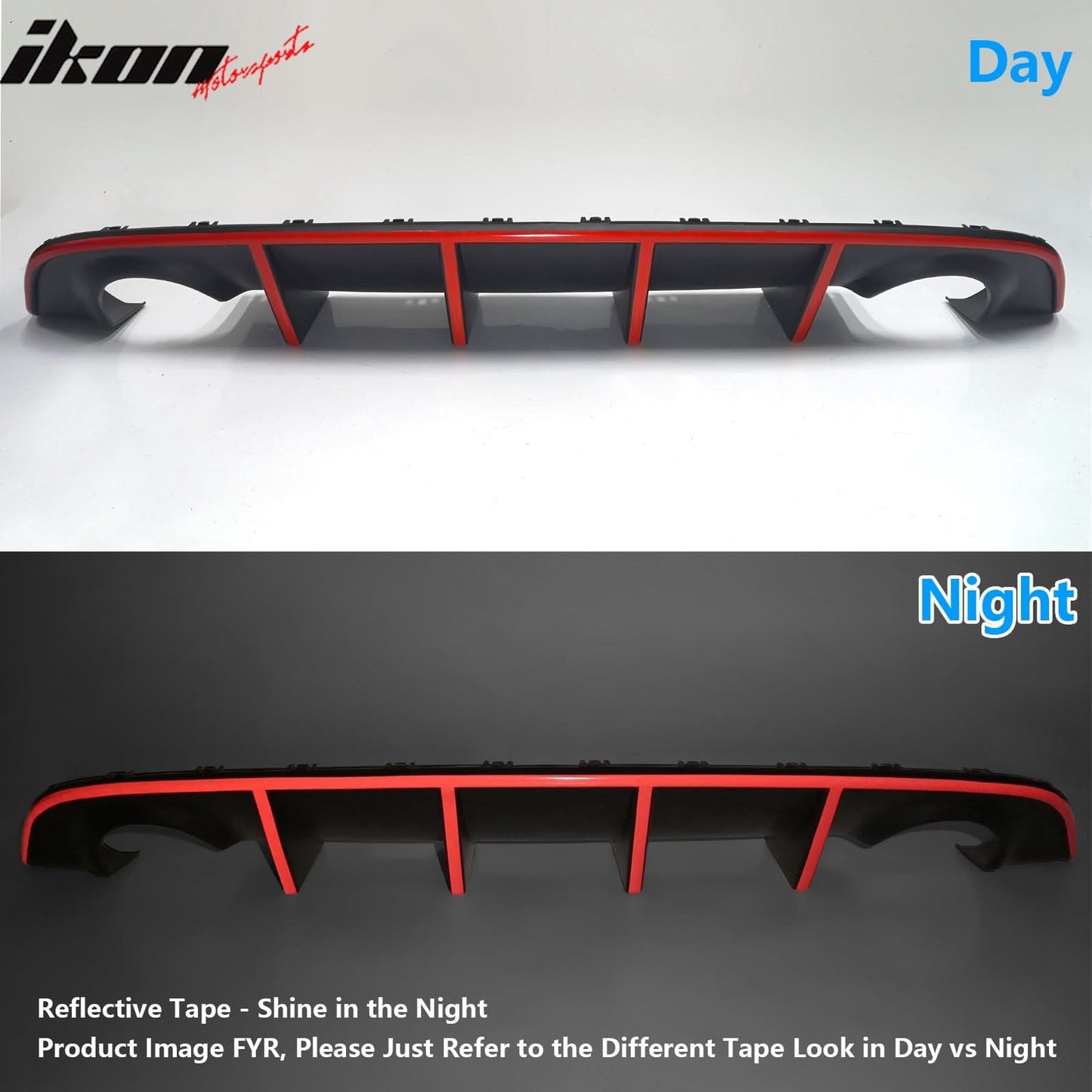 2015-2023 Dodge Charger SRT Rear Diffuser with Reflective Tape PP