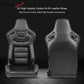 Universal Black Racing Seat 2PC Dual Slider Belt PU Carbon Leather