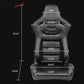 Universal Black Racing Seat Dual Slider Red Belt PU Carbon Leather