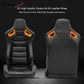 Universal O. Bezel Racing Seat Dual Slider Cam-lock Belt PU Carbon