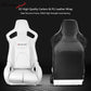 Universal White Bucket Racing Seat Dual Slider Buckle Style Belt PU