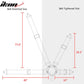 Universal White Bucket Racing Seat Dual Slider Buckle Belt Gray PU
