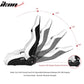 Universal White Bucket Racing Seat Dual Slider Buckle Belt Gray PU