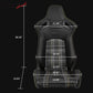 Universal Racing Seat Yellow Plaid Dual Slider Buckle Belt PU Carbon