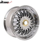 (2) 18X8.0 +35 5X114.3 / 5X120 Step Lip Deep Dish Mesh Wheels Rims