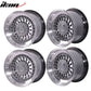 (4) 17X8.5 +25 5X100 / 5X114.3 Step Lip Deep Dish Mesh Wheels Rims