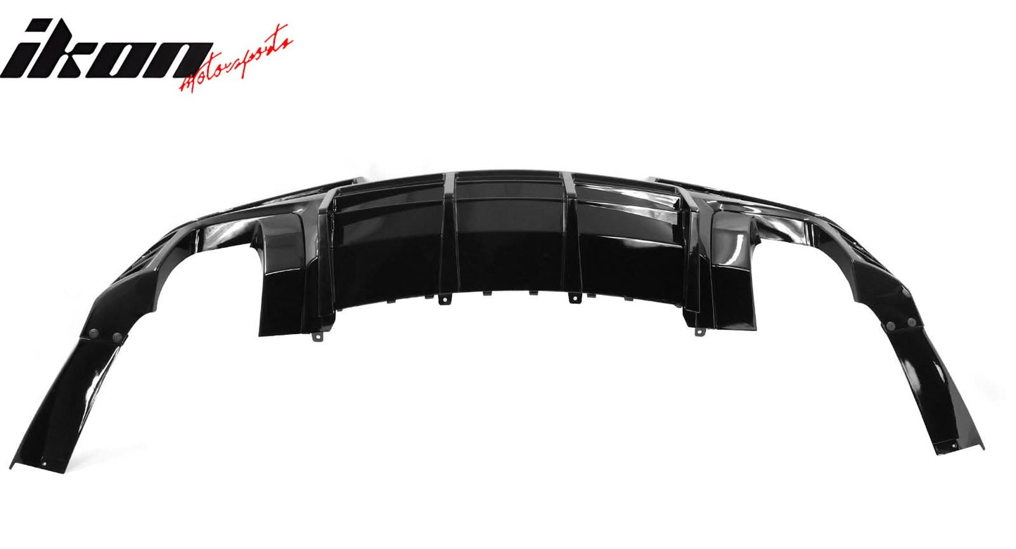 2014-2015 Chevy Camaro Black Rear Diffuser + Quad Exhaust Tips