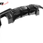 2014-2015 Chevy Camaro Black Rear Diffuser + Quad Exhaust Tips